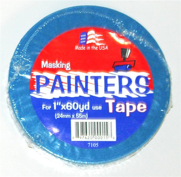 ''1'''' x 60-Yard Blue Painters Masking TAPE''