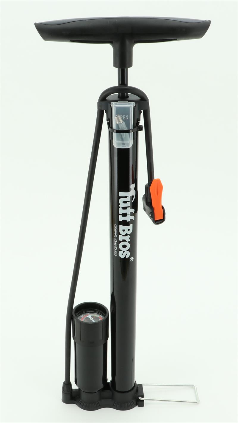 ''Hand Tire Pump with Gauge and Accessories, Black''