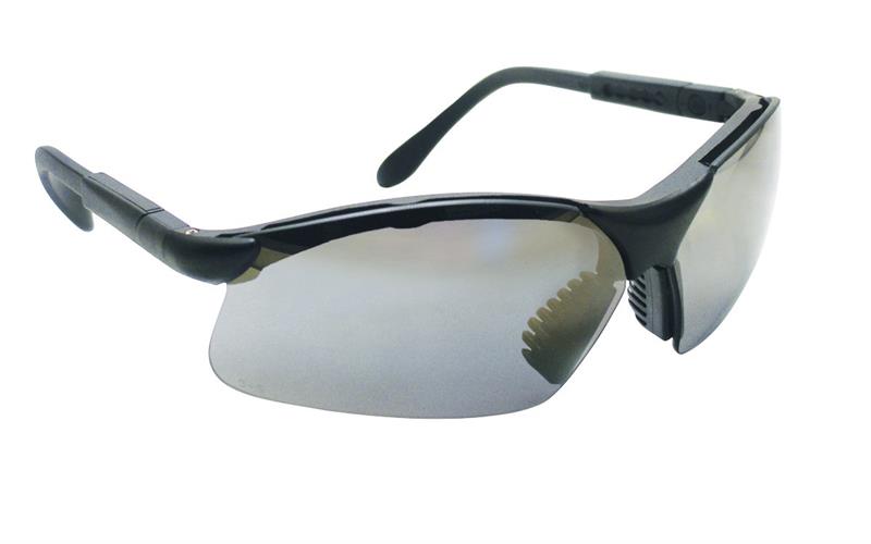 SAS Sidewinders Safety Glasses BLACK FRAME/SLIVER MIRROR
