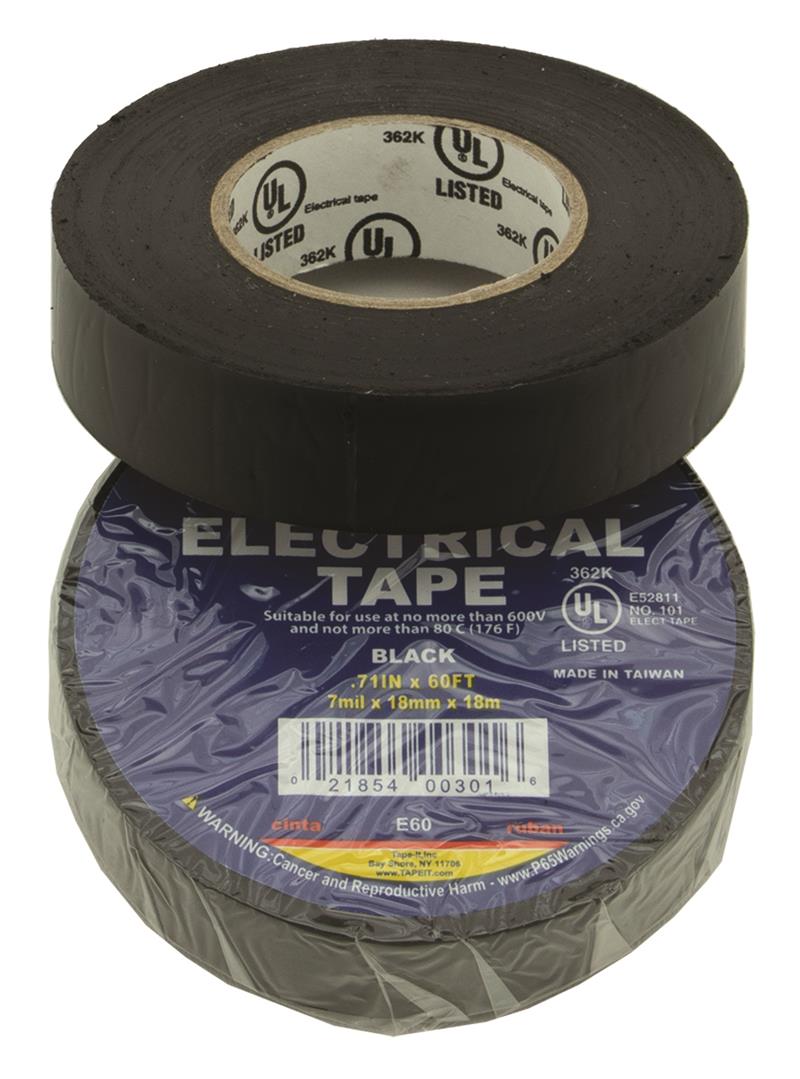 .71 x 60' Black Electrical TAPE UL LISTED