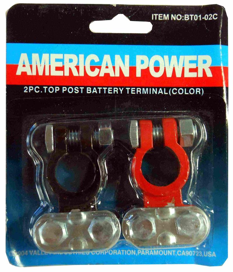 Top-Post BATTERY Terminals Set (2-Piece Pack) RED & BLACK