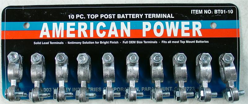 10-Piece Top-Post BATTERY Terminal Set -CASE PACK ONLY-
