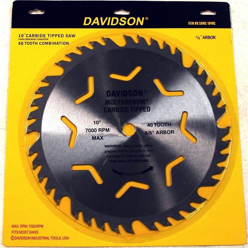 10 40-Tooth Carbide Tipped SAW Blade