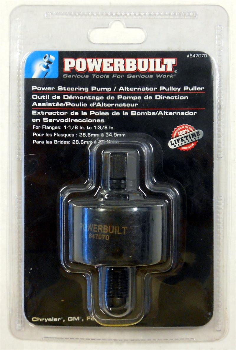 Puller For Power Steering Pump Or Alternator Pulleys 