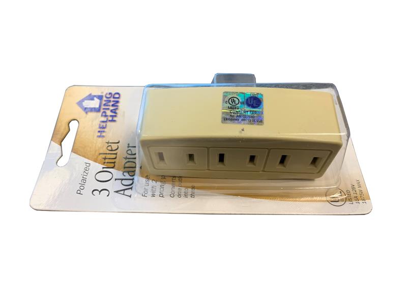 3-TO-1 Outlet Adaptor IVORY