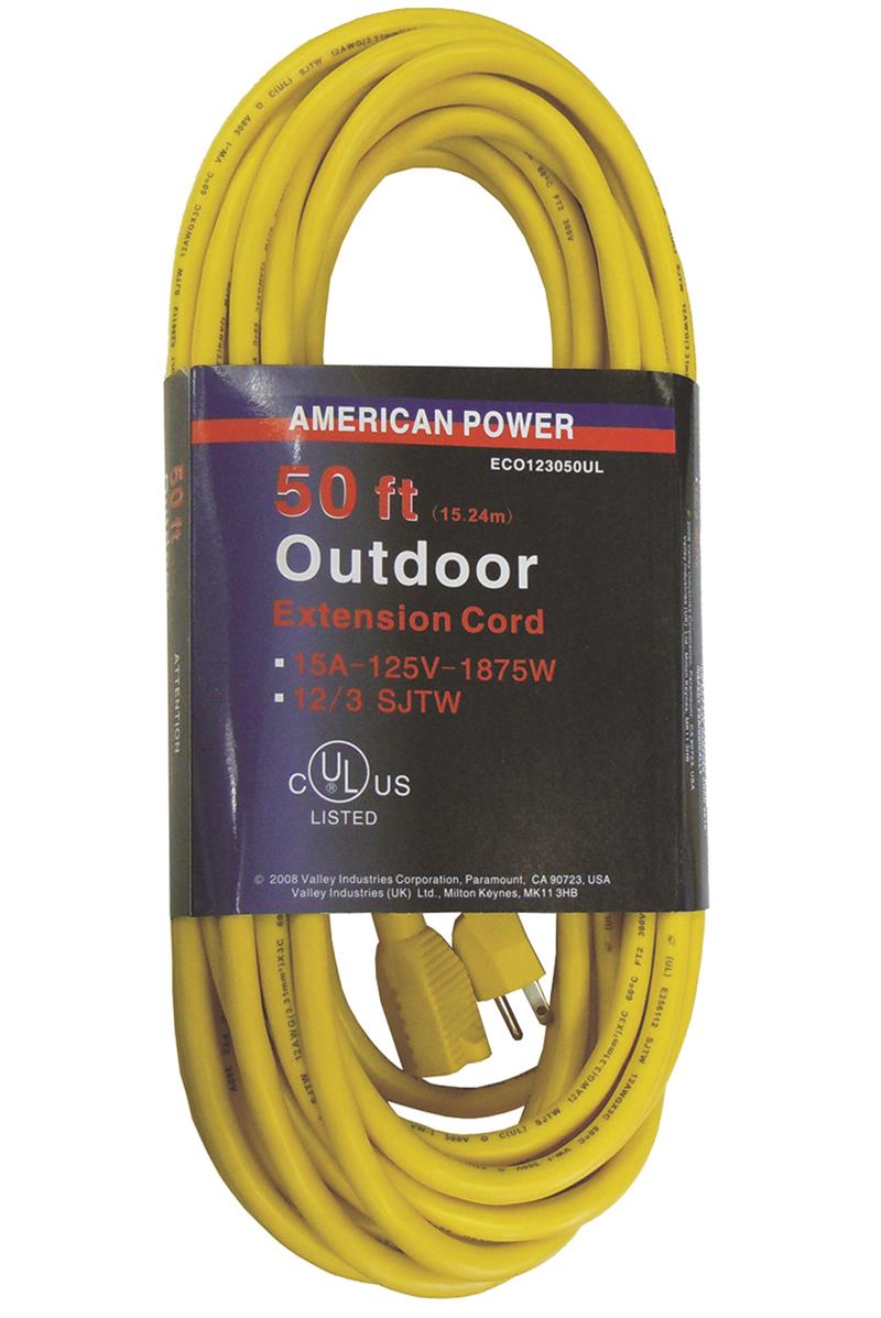 50' Outdoor Extension Cord 12/3 *UL LISTED*