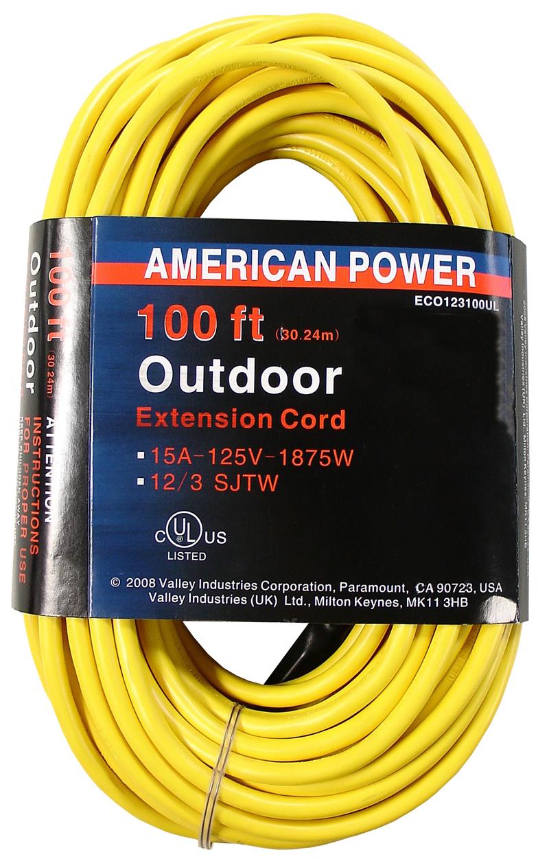 100' Outdoor Extension Cord 12/3 *UL LISTED*