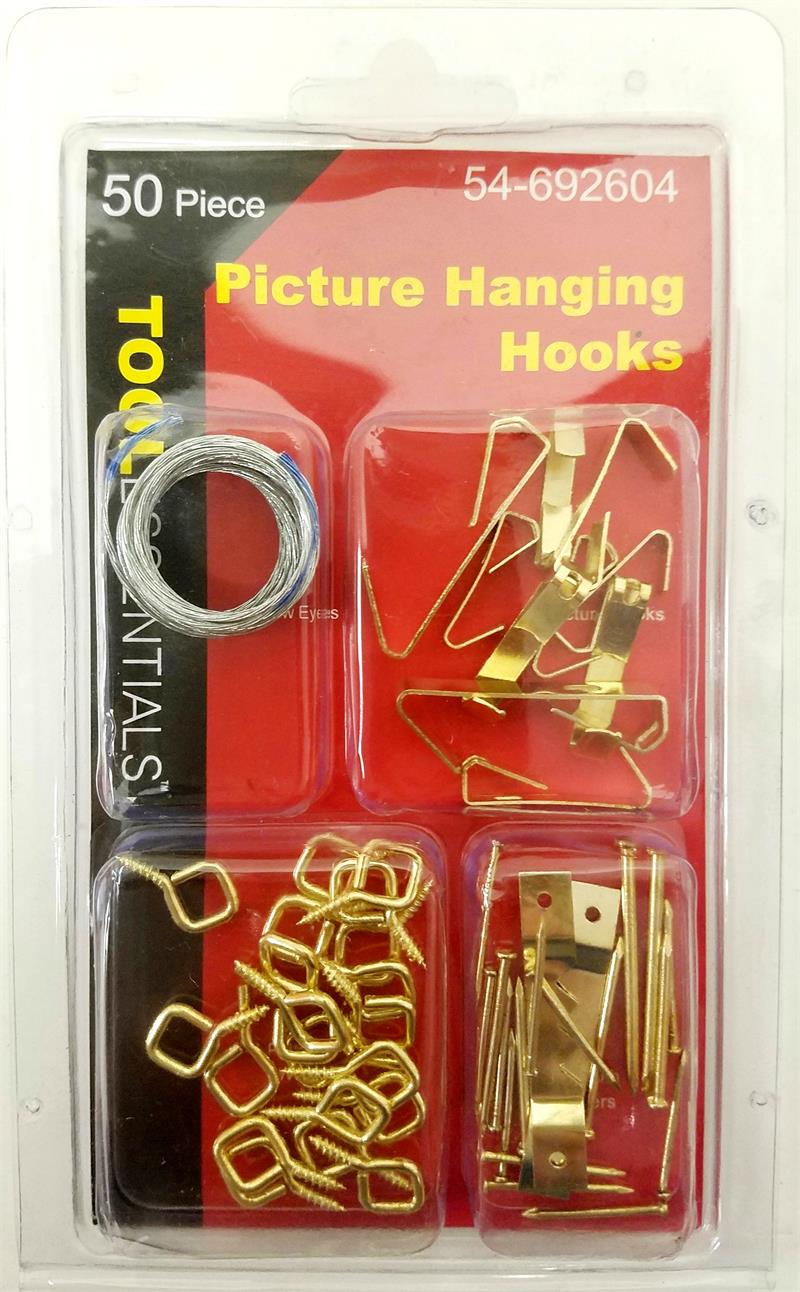''50-Piece Picture Hanging Kit (Hooks, NAILS & Wire)''
