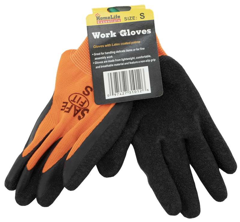 WORK GLOVES SMALL LATEX COATED PALMS RED