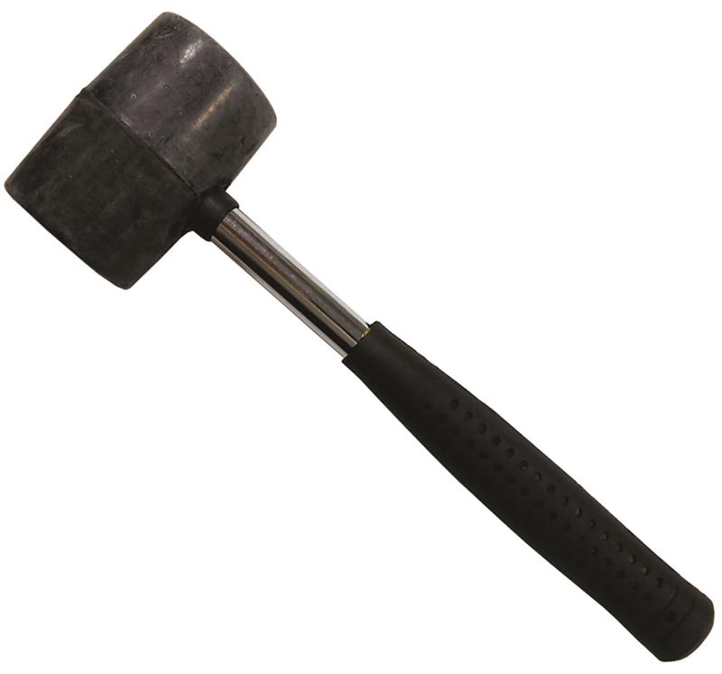 8-Ounce Rubber Mallet with Tube Steel Handle with Grip