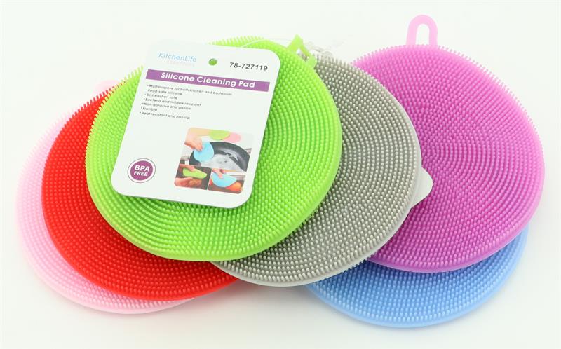 ''CLEANING PAD, SILICONE, ASSORTED COLORS ''