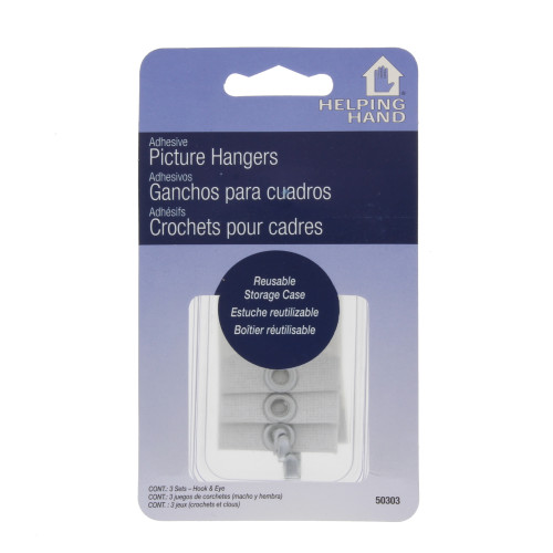 PICTURE HANGERS 3PC ADHESIVE STYLE REUSEABLE