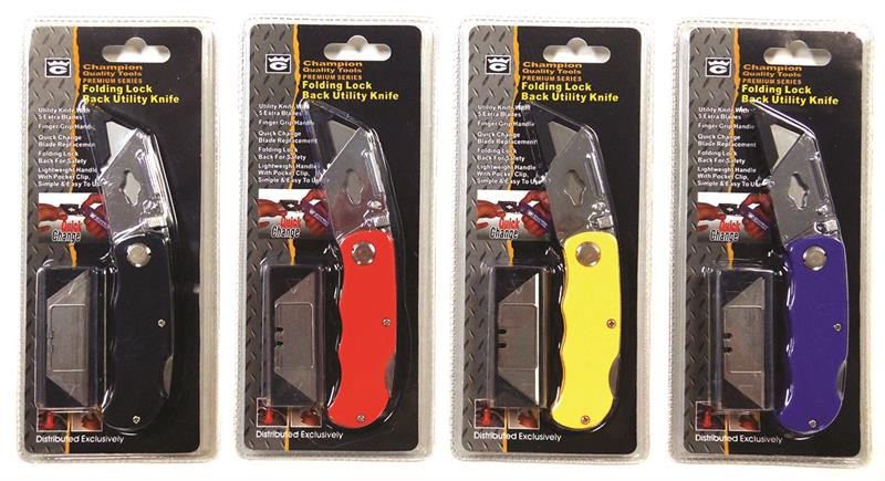 Folding Utility KNIFE with Quick Removable Blade (Plastic Case)