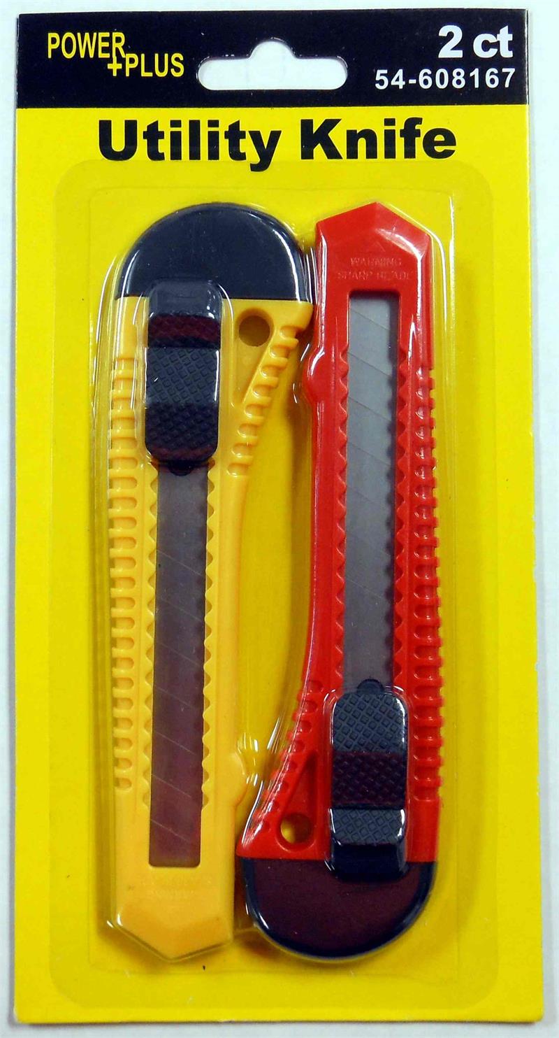 Snap-Off Utility KNIVES (2-Piece Pack) RED/YELLOW