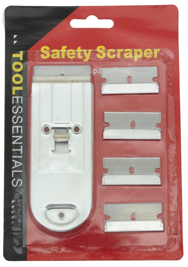 Safety Scraper with 5 Single Edge RAZOR Blades
