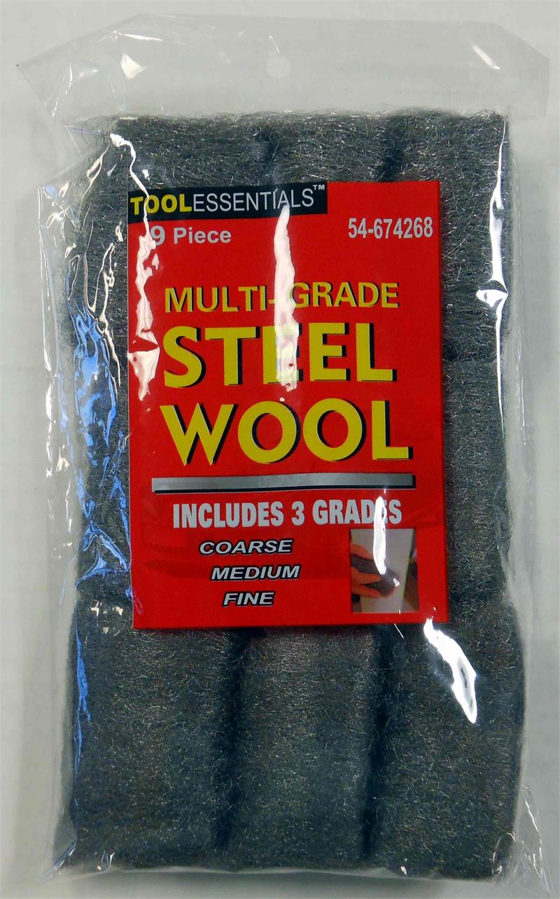 9-Piece Steel Wool Set (ASSORTED Grades) -CASE PACK ONLY-