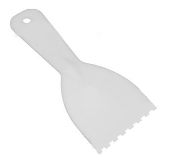 PUTTY KNIFE-TROVEL 1/16 SQ. NOTCHED PLASTIC 