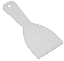 PUTTY KNIFE-TROVEL 3/32 V NOTCHED PLASTIC