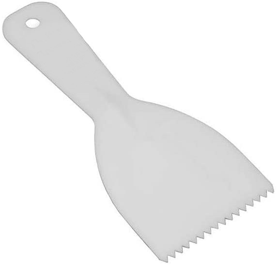 PUTTY KNIFE-TROVEL 1/8 V NOTCHED PLASTIC 