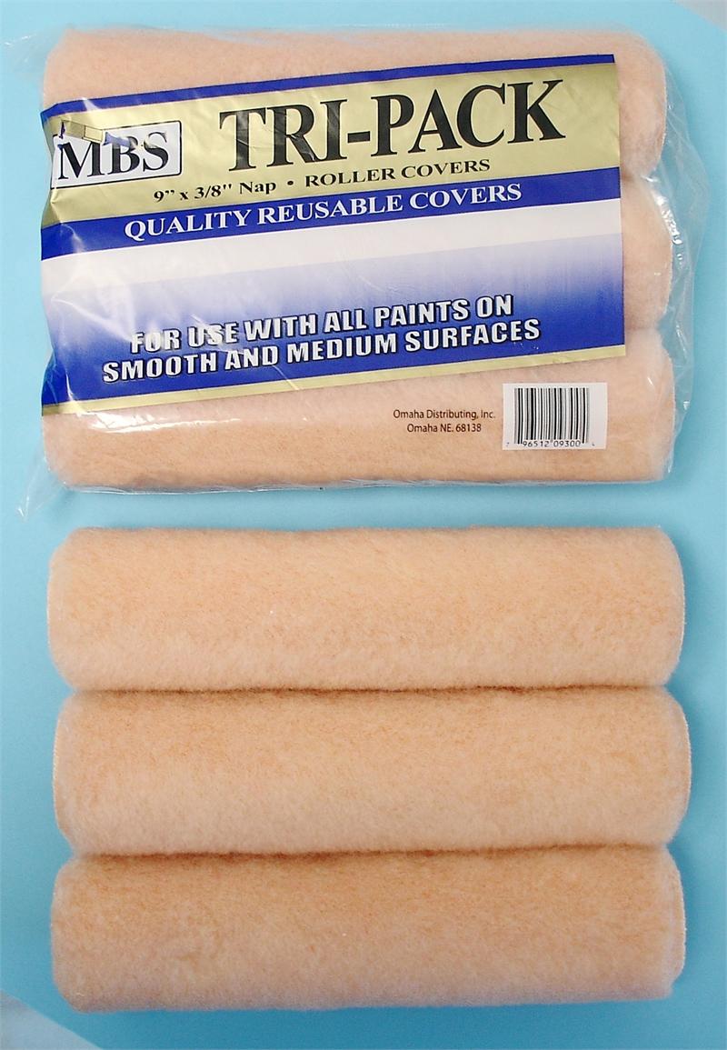 9 Roller Cover For All PAINTs on Semi-Smooth Surfaces (3-Piece Pack)