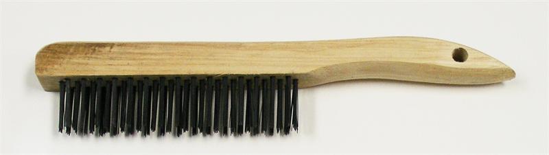 4-Row SHOE Wire Brush with Wood Handle