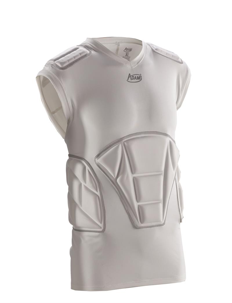 Adult X-Large Padded SHIRT Monster Man with Sewn In Pads WHITE