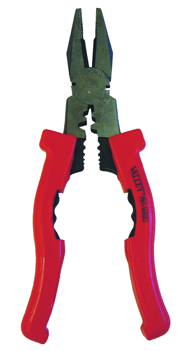 8 Electricians PLIERS with Red Grips -CHROME VANADIUM-