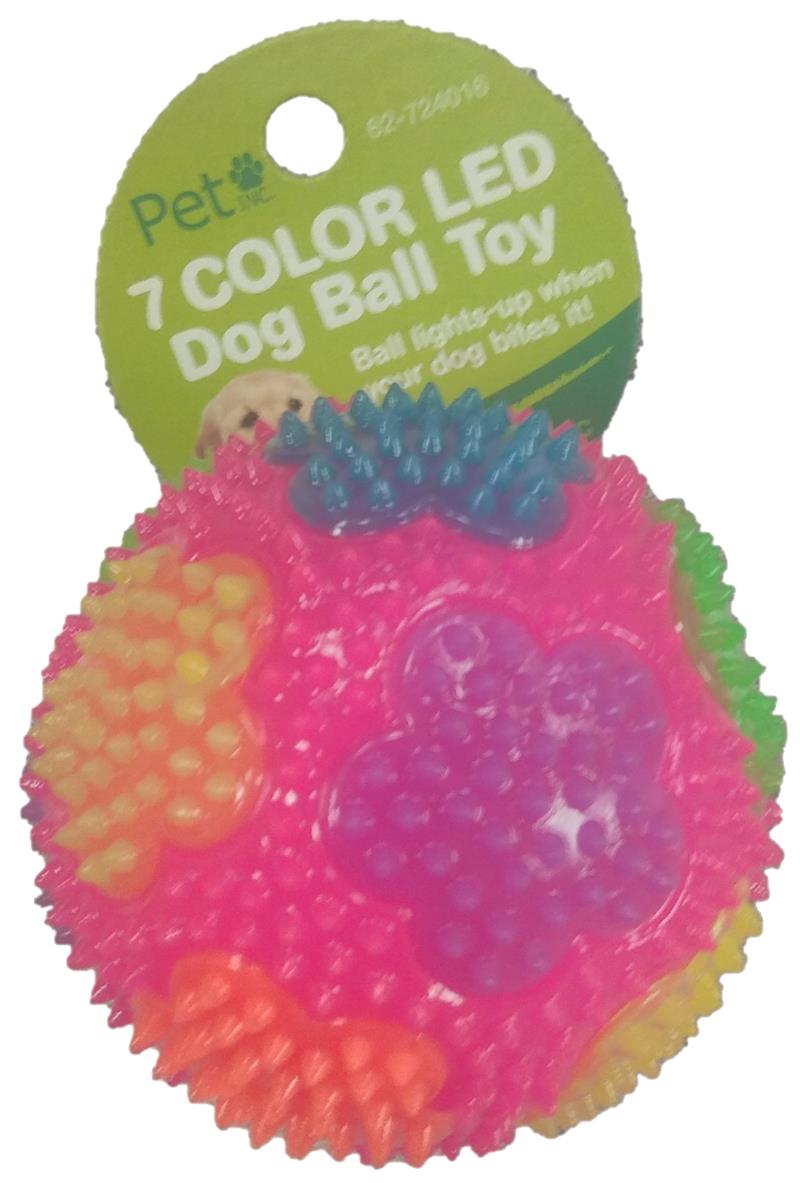 ''DOG TOY LED BALL 7-COLOR, ASSORTED COLORS''