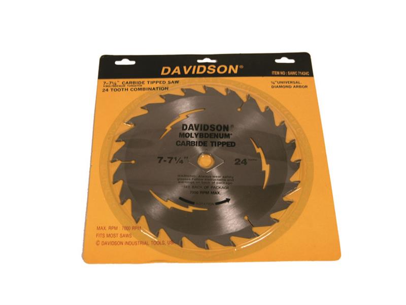 7-1/4 24-Tooth Carbide Tipped SAW Blade