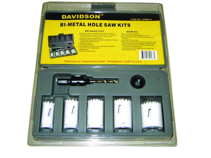 5-Piece Bi-Metal Hole SAW Kit with Case (7/8 - 1-1/2)