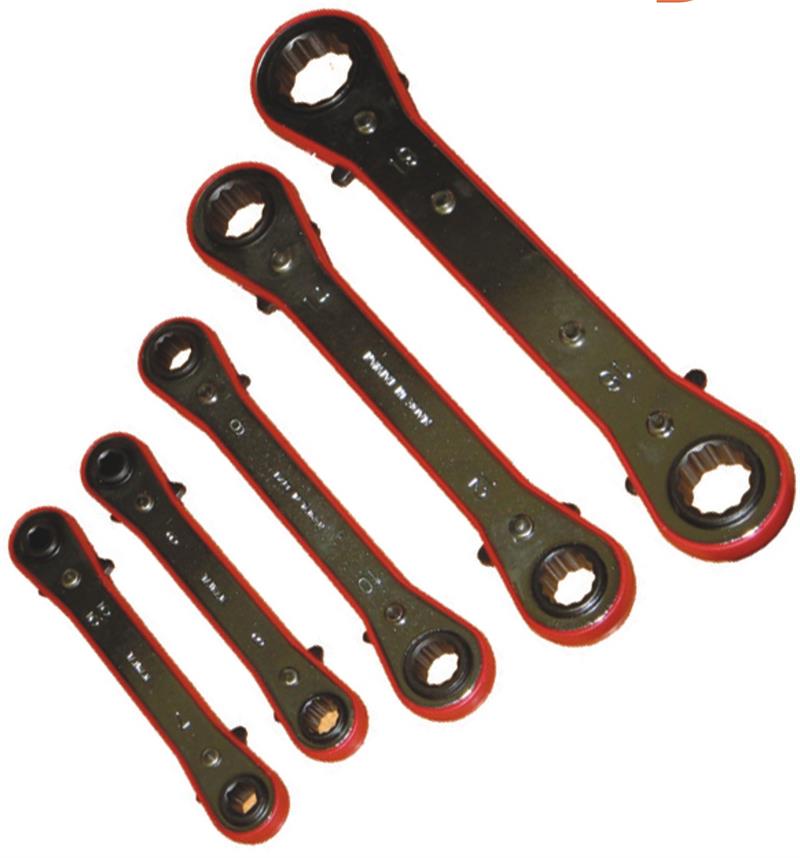 RATCHET BOX WRENCH 5PC SAE DOUBLE END 